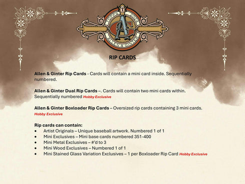 2024 Topps Baseball Allen & Ginter Hobby Box